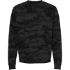 Custom Unisex Midweight Crewneck Sweatshirt Black Camo