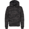 Custom Youth Midweight Hooded Sweatshirt Black Camo