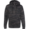Custom Unisex Midweight Hooded Sweatshirt Black Camo