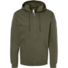 Custom Unisex Midweight Full-Zip Hooded Sweatshirt Army