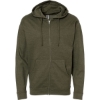 Custom Unisex Midweight Full-Zip Hooded Sweatshirt Army Heather