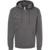 Custom Unisex Midweight Full-Zip Hooded Sweatshirt Charcoal