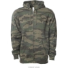 Custom Unisex Midweight Full-Zip Hooded Sweatshirt Forest Camo
