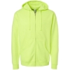 Custom Unisex Midweight Full-Zip Hooded Sweatshirt Safety Yellow
