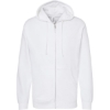 Custom Unisex Midweight Full-Zip Hooded Sweatshirt White