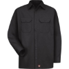 Custom Mens Utility Long Sleeve Work Shirt Black