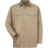 Custom Mens Utility Long Sleeve Work Shirt Khaki