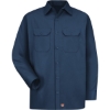 Custom Mens Tall Utility Long Sleeve Work Shirt Navy