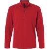 Custom Mens Stretch Quarter-Zip Fleece Pullover Red