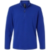 Custom Mens Stretch Quarter-Zip Fleece Pullover Royal