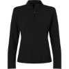Custom Womens Stretch Quarter-Zip Fleece Pullover Black