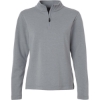 Custom Womens Stretch Quarter-Zip Fleece Pullover Heather Steel