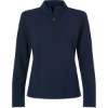 Custom Womens Stretch Quarter-Zip Fleece Pullover Navy