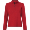 Custom Womens Stretch Quarter-Zip Fleece Pullover Red