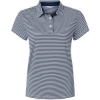 Custom Womens Kayla Striped Polo Navy White