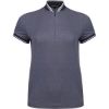 Custom Womens Tara Tipped Polo Navy Heather