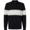 Custom Mens Owen Quarter-Zip Colorblock Pullover Black/ White