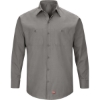 Custom Mens Mimix™ Long Sleeve Work Shirt Grey