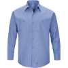 Custom Mens Mimix™ Long Sleeve Work Shirt Light Blue