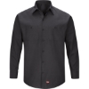 Custom Mens Tall Mimix™ Long Sleeve Work Shirt Black