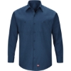Custom Mens Tall Mimix™ Long Sleeve Work Shirt Navy