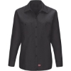 Custom Womens Long Sleeve Mimix Work Shirt Black