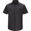 Custom Mens Tall Mimix™ Short Sleeve Work Shirt Black