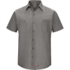 Custom Mens Tall Mimix™ Short Sleeve Work Shirt Grey