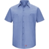 Custom Mens Tall Mimix™ Short Sleeve Work Shirt Light Blue