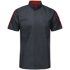 Custom Mens Tall Mimix™ Pro+ Short Sleeve Work Shirt With OilBlok Charcoal/ Fireball