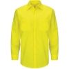Custom Mens Tall Enhanced & Hi-Visibility Long Sleeve Work Shirt Fluorescent Yellow