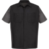 Custom Mens Tall Short Sleeve Automotive Crew Shirt Black/ Charcoal