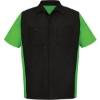 Custom Mens Tall Short Sleeve Automotive Crew Shirt Black/ Lime