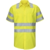 Custom Mens Enhanced & Hi-Visibility Work Shirt AB-Fluorescent Yellow/ Green