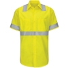 Custom Mens Enhanced & Hi-Visibility Work Shirt HV-Fluorescent Yellow/ Green