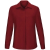 Custom Womens Performance Plus Long Sleeve Shop Shirt with Oilblok Technology Fireball Red/ Charcoal