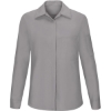 Custom Womens Performance Plus Long Sleeve Shop Shirt with Oilblok Technology Light Grey/ Charcoal
