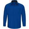 Custom Mens Tall Performance Plus Long Sleeve Shirt with OilBlok Technology Royal Blue/ Black