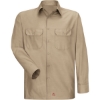 Custom Mens Ripstop Long Sleeve Shirt Khaki