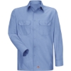 Custom Mens Ripstop Long Sleeve Shirt Light Blue