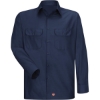 Custom Mens Ripstop Long Sleeve Shirt Navy