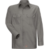 Custom Mens Tall Ripstop Long Sleeve Shirt GY-Grey