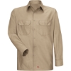 Custom Mens Tall Ripstop Long Sleeve Shirt Khaki