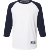 Custom Unisex Raglan Sleeve Baseball T-Shirt White/ Navy