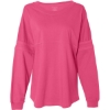 Custom Womens Jersey Pom Pom Long Sleeve T-Shirt Fuchsia