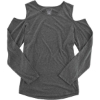 Custom Womens Cold Shoulder Long Sleeve T-Shirt Granite