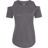Custom Womens Cold Shoulder T-Shirt Granite