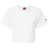 Custom Womens Heritage Jersey Crop T-Shirt White