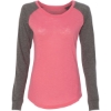 Custom Women’s Preppy Patch Slub Long Sleeve T-Shirt Coral/ Granite
