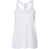 Custom Womens Tiger Slub Racerback Tank Top White